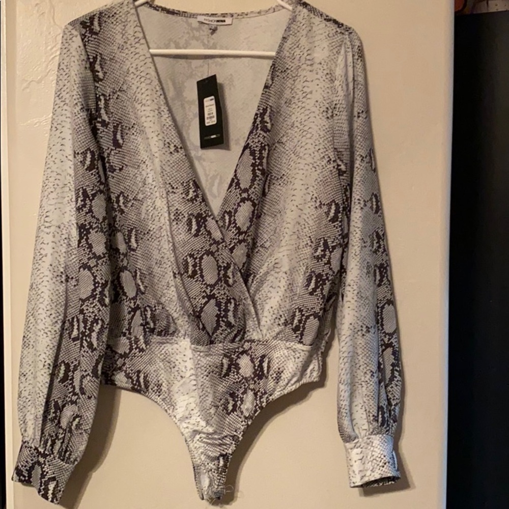 Snake print bodysuit